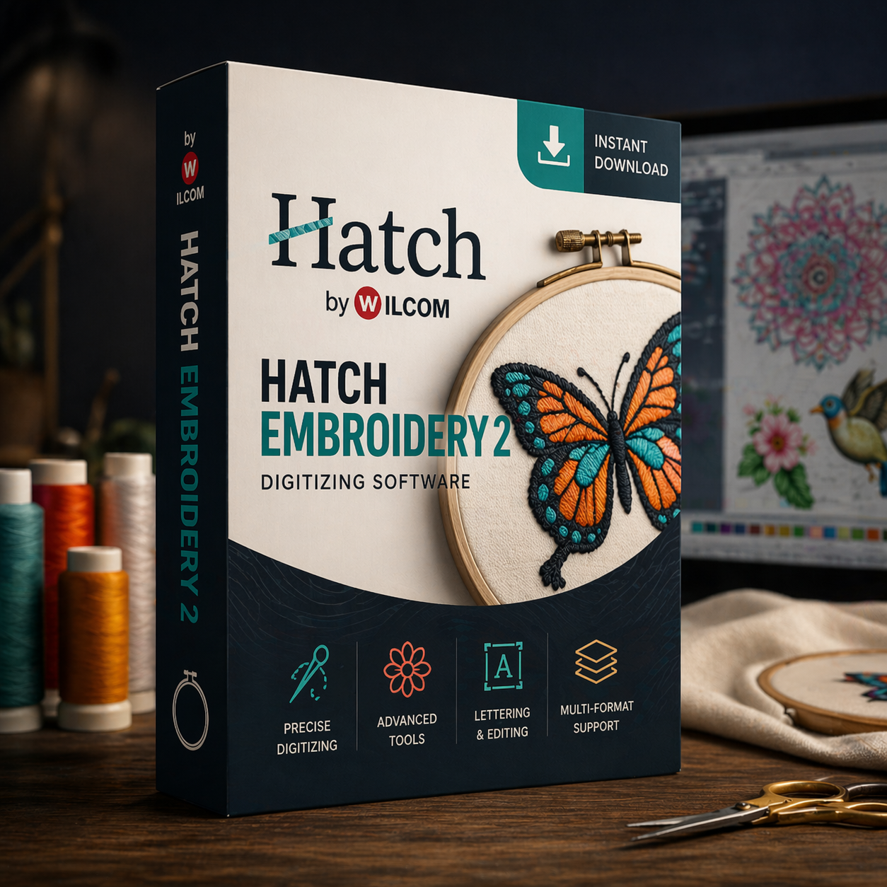 Hatch 2 Embroidery Software Lifetime License (Instant Download)